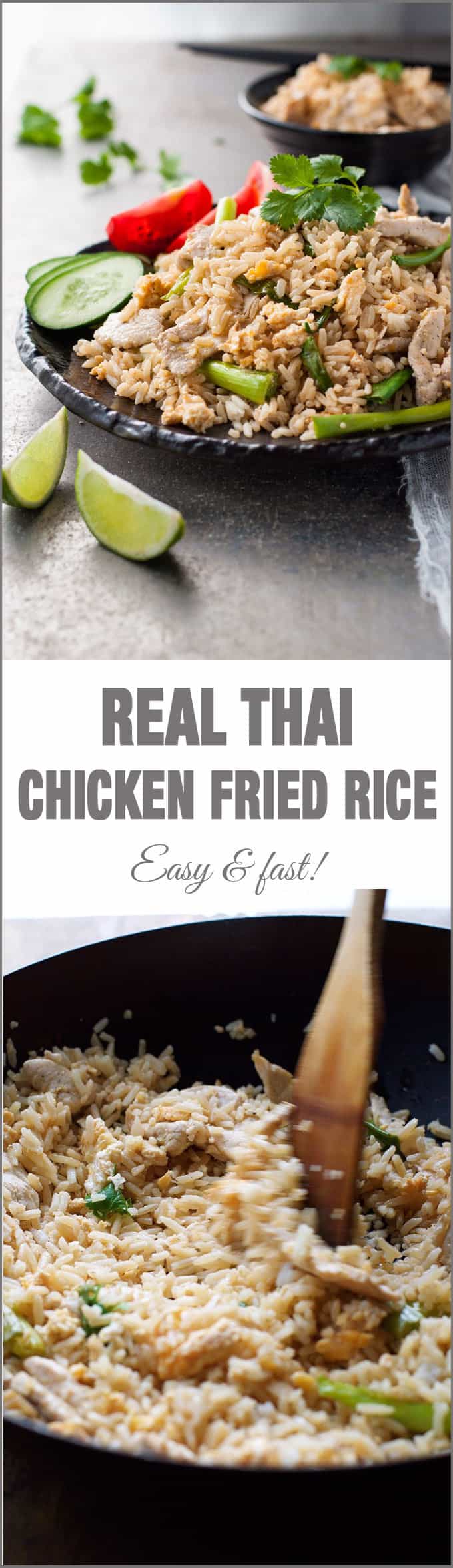 真正的泰国鸡肉炒饭——就像你在泰国和泰国餐馆里吃到的一样!gydF4y2Ba