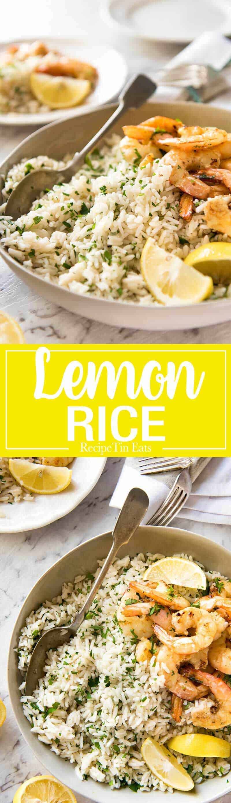 这个柠檬米饭饭是如此美味，可以吃平原！可爱明亮的新鲜柠檬味用草本。reporetineats.com.GydF4y2Ba