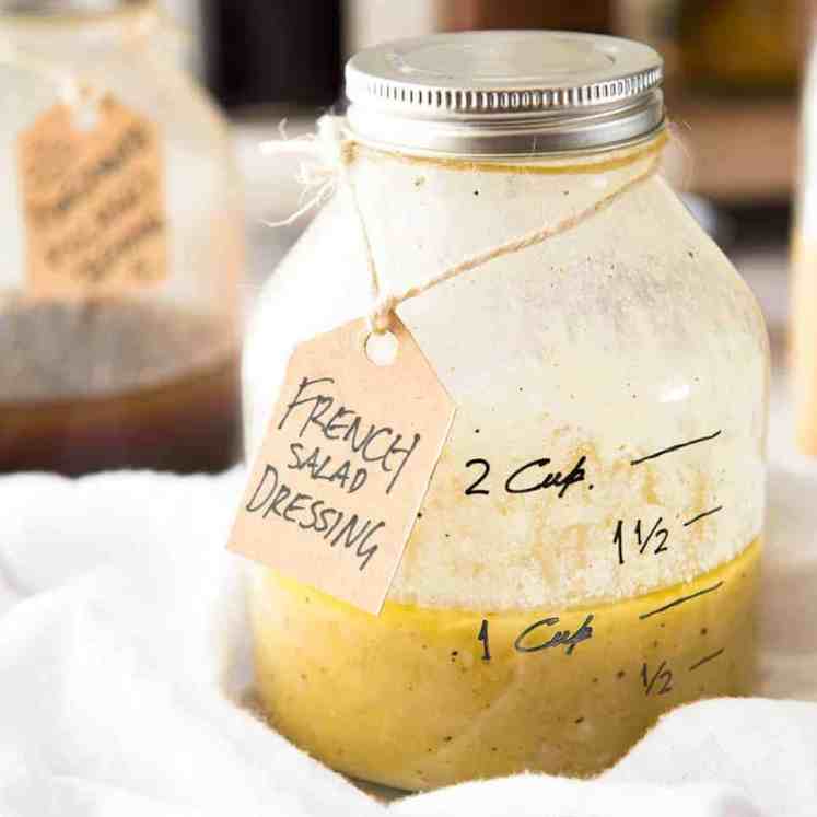 法国沙拉酱(法国醋汁)-由橄榄油，芥末，白葡萄酒醋和香葱制成。保存长达2周。www.dibingkai.com