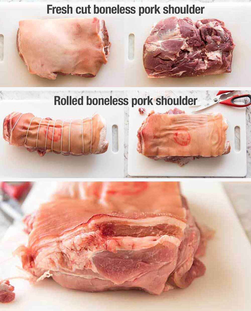 猪肩肉是慢烤猪肉的一部分，有酥脆的裂纹。GydF4y2Ba