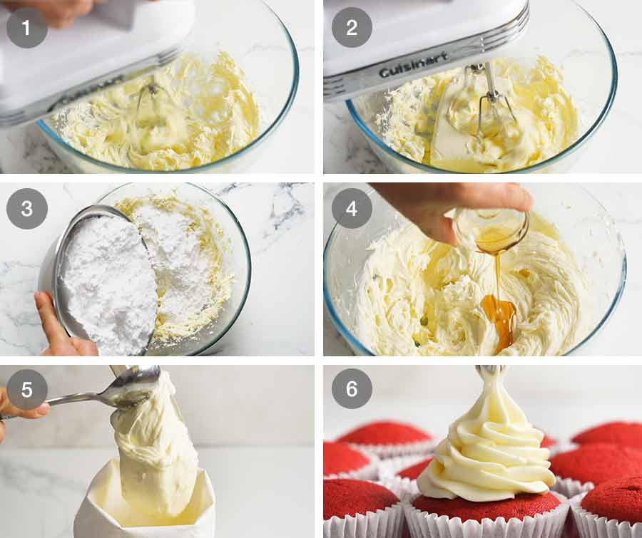 如何为红丝绒纸杯蛋糕制作奶油芝士糖霜